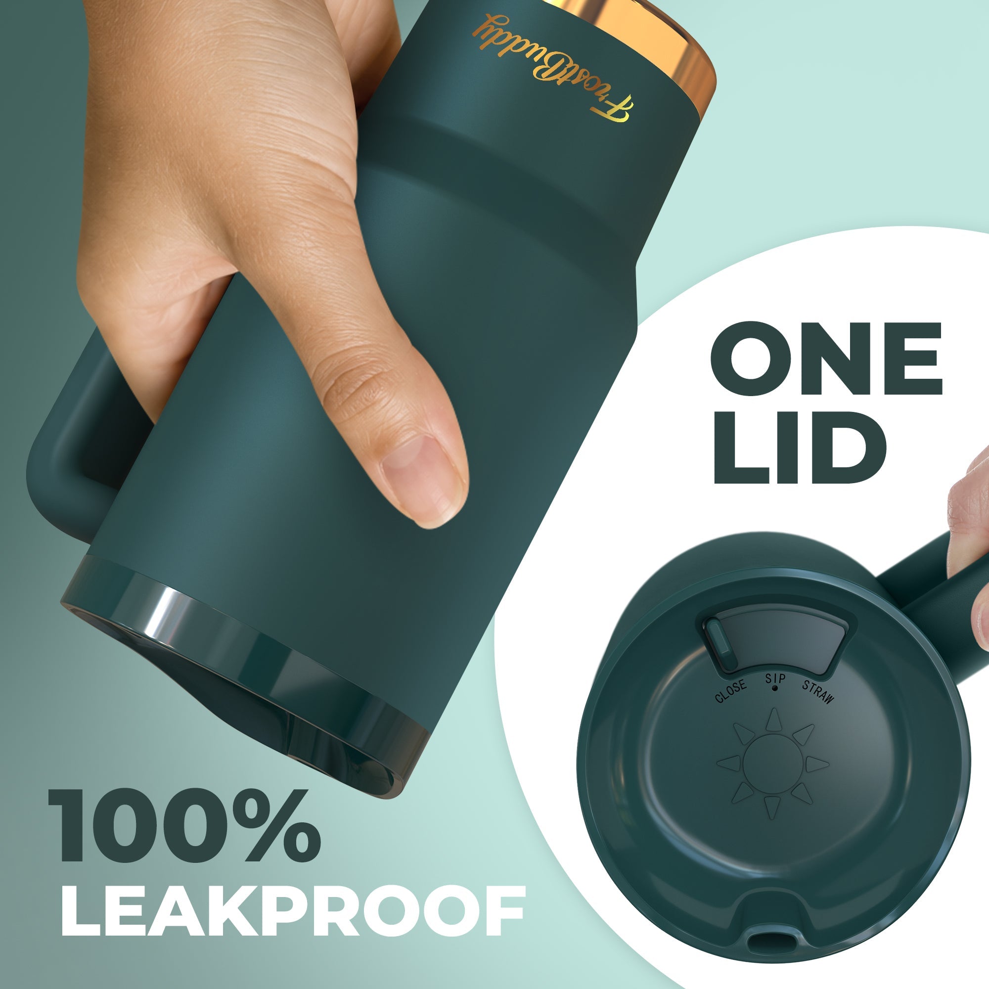Leakproof drinkware on the go
